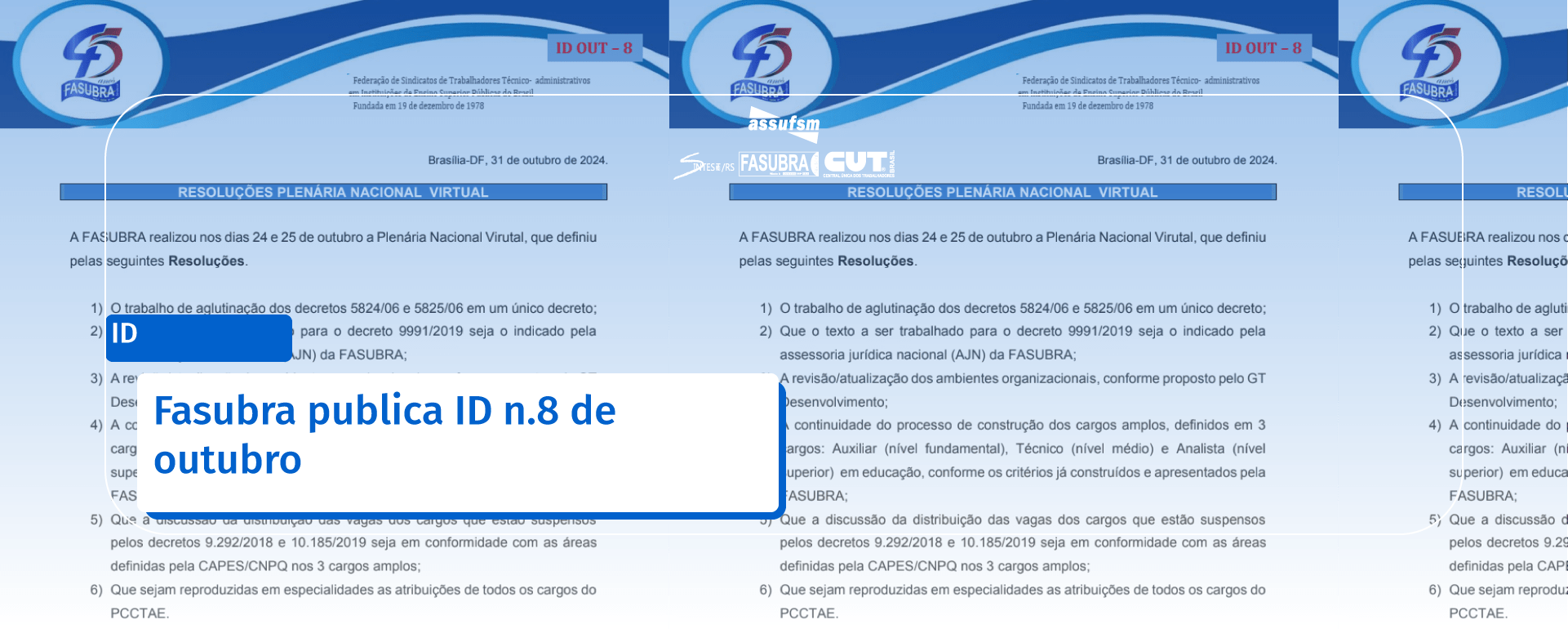 Fasubra publica ID n.8 de outubro