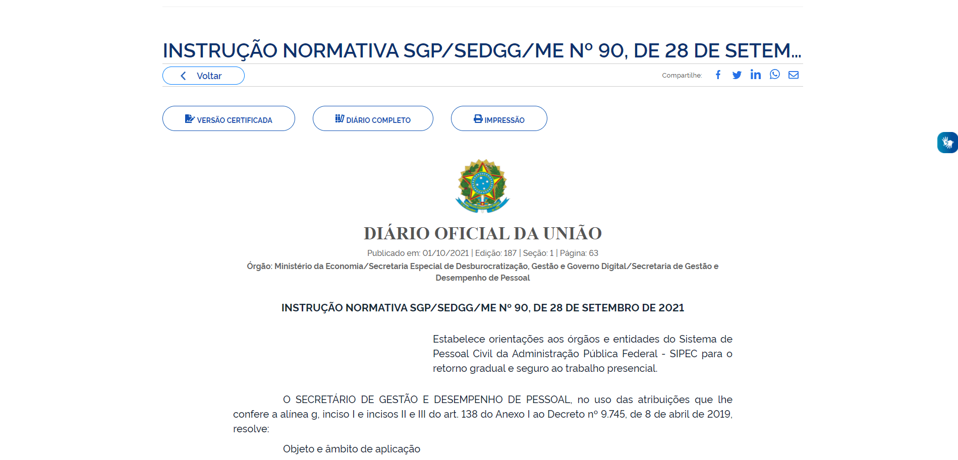 IN 90 recomenda que pessoas com comorbidades permaneçam trabalhando de casa por meio de autodeclaração
