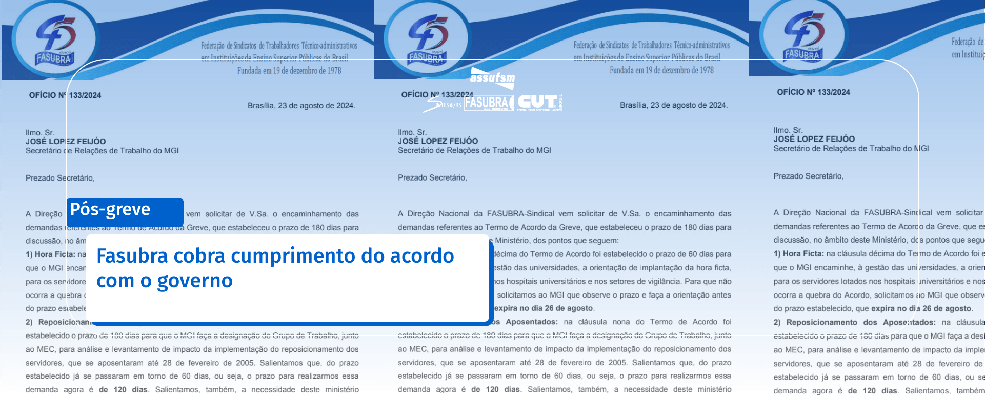 Fasubra cobra cumprimento do acordo com o governo
