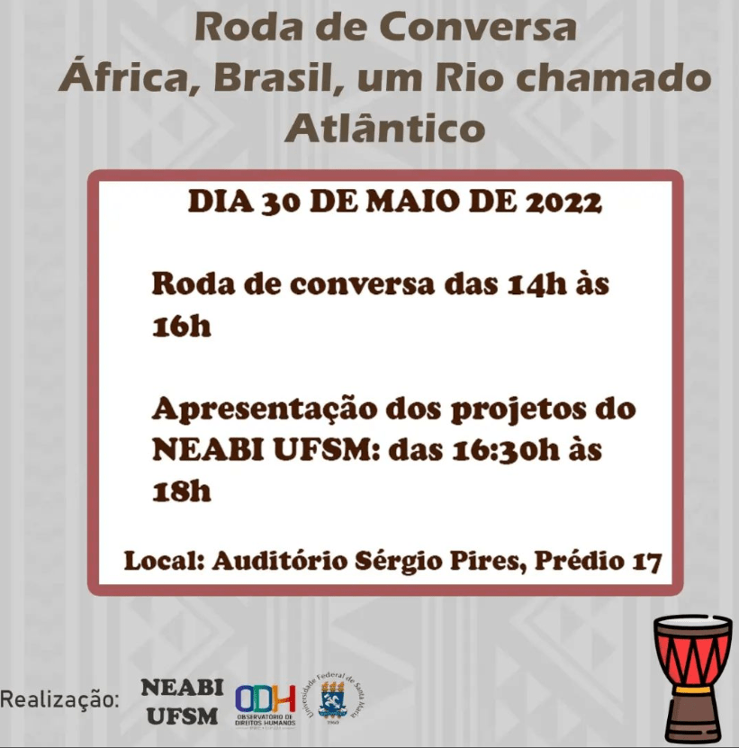 NEABI celebra Semana da África, na UFSM, com roda de conversa