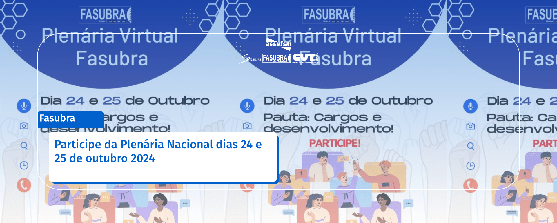 Participe da Plenária Nacional dias 24 e 25 de outubro 2024