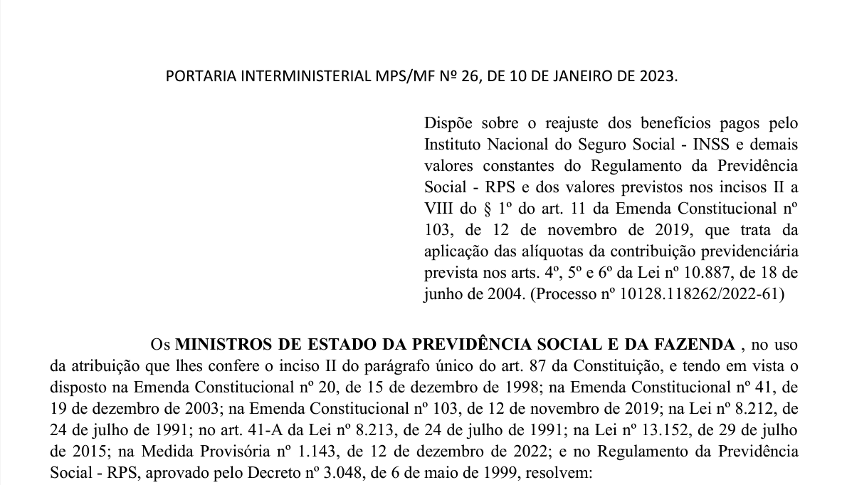 Confira a nova tabela de Contribuição Previdenciária dos Servidores(as) Públicos(as)