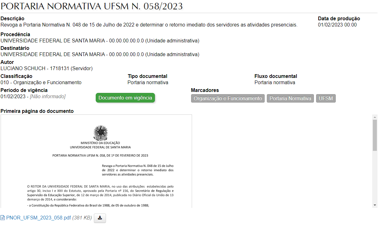 Nova portaria prevê retorno ao trabalho presencial dos servidores(as) pertencentes ao grupo de risco
