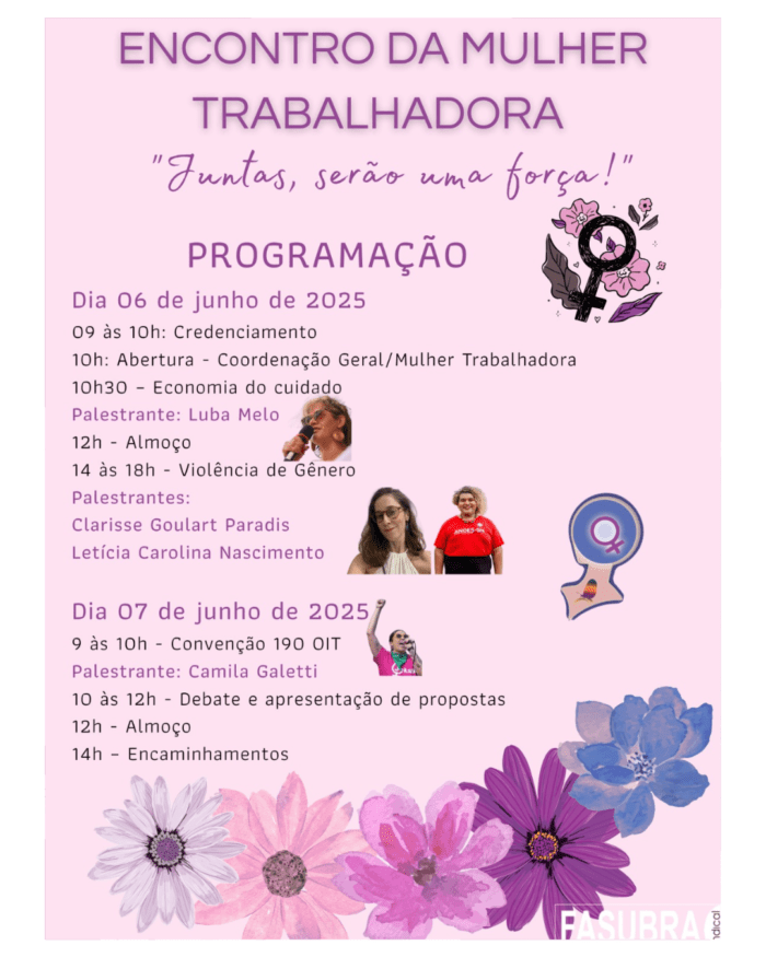 Encontro Nacional de Mulheres já tem programação definida para os dias 6 e 7 de junho