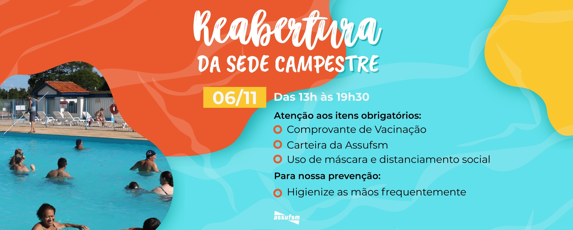 Sede Campestre já tem data para ser reaberta e cuidados com a COVID-19 devem ser mantidos