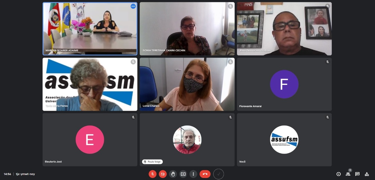 Assufsm participa de reunião sobre Teletrabalho com Reitoria da UFSM