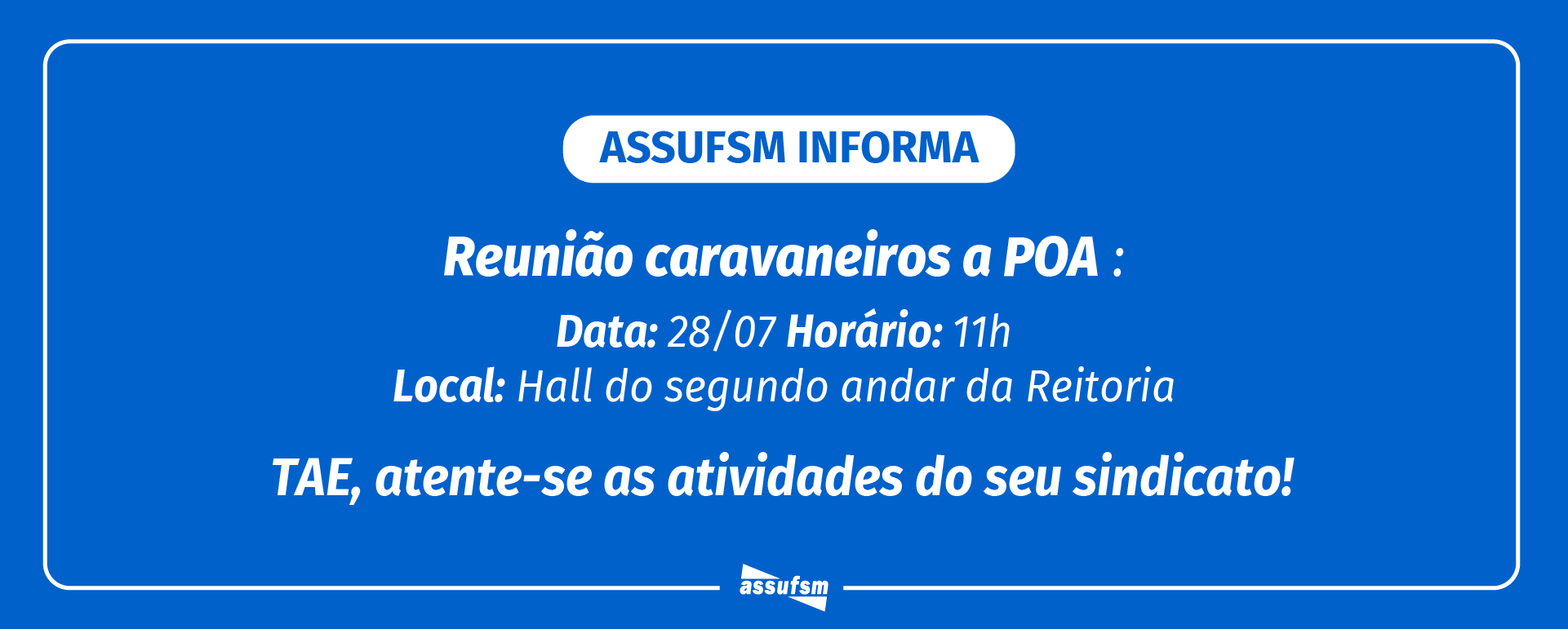 Reunião para caravaneiros(as) será na segunda (28), com presença obrigatória