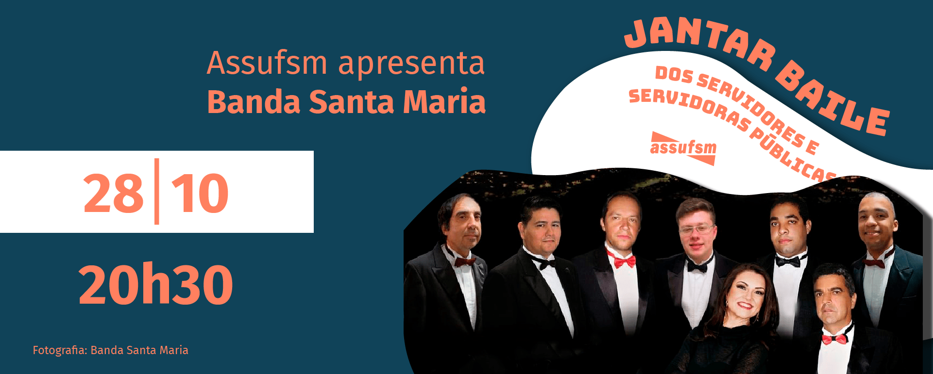Jantar Baile da Assufsm terá atração da Banda Santa Maria e acontece no dia 28 de outubro