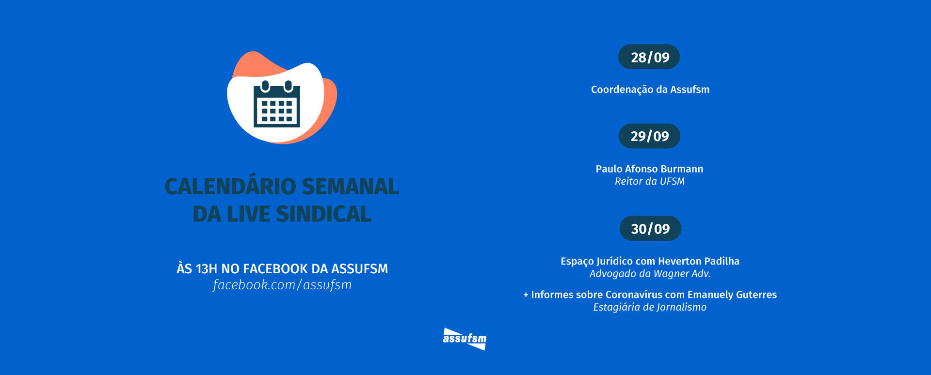 Confira o calendário das Lives Sindicais para os próximos dias