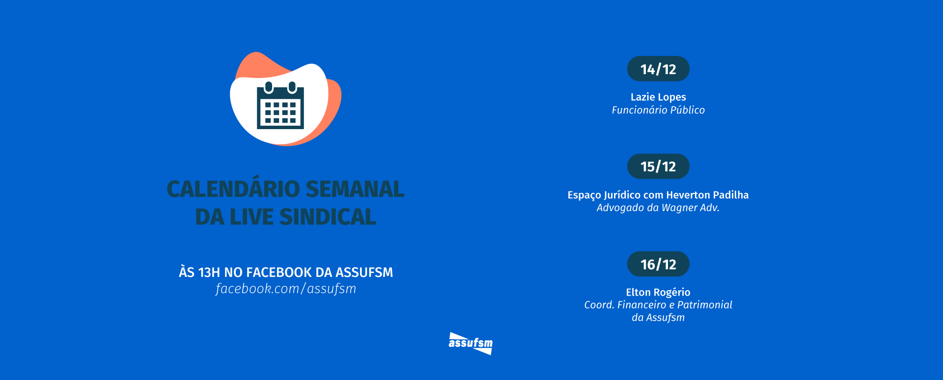 Confira o calendário das Lives Sindicais para a próxima semana