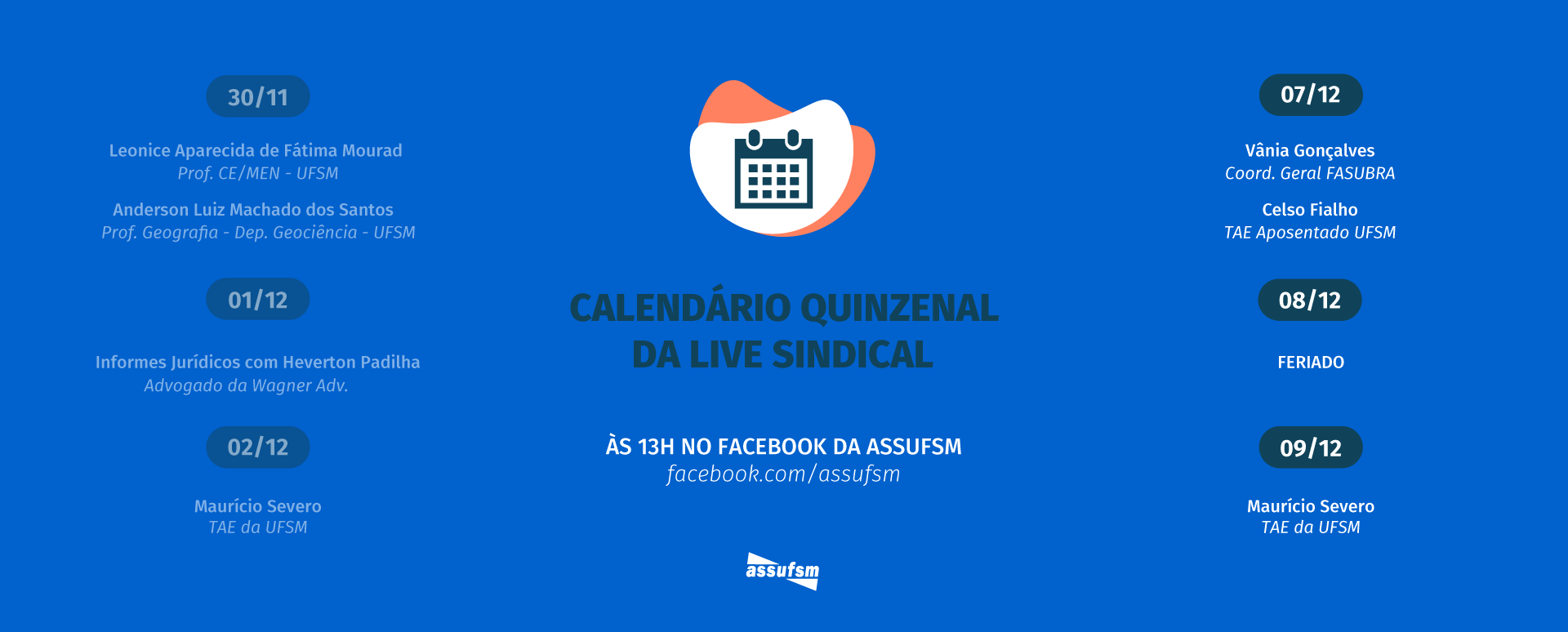 Confira o calendário das Lives Sindicais para os próximos dias