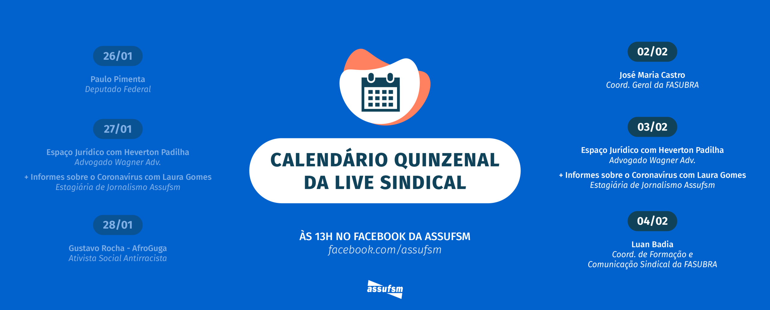 Confira a agenda da Live Sindical dessa semana