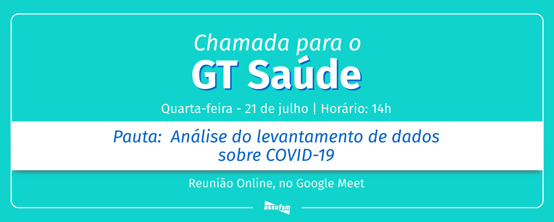 GT Saúde segue com encontros virtuais