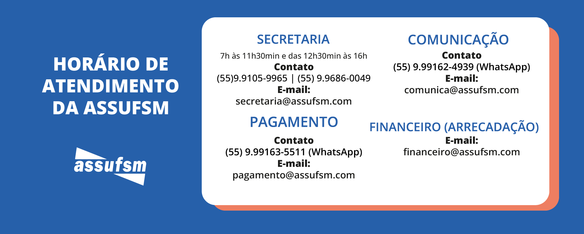 Secretaria atende em novo horário a partir da próxima segunda-feira (10)