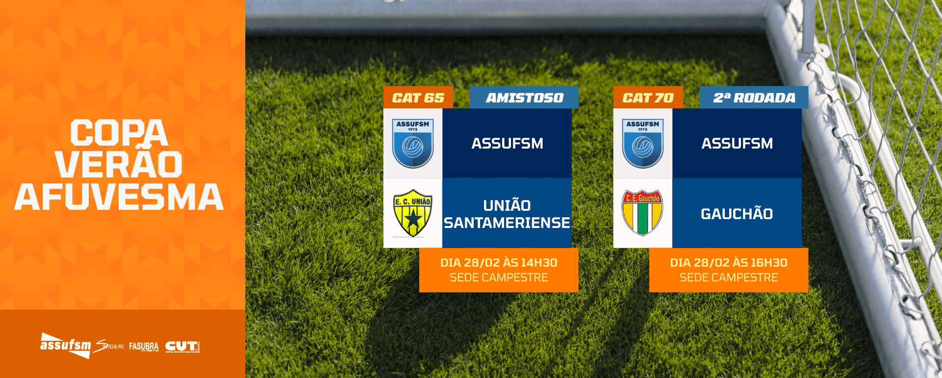 FUTEBOL: Assufsm joga pelas categorias 65 e 70 anos na Copa Verão da AFUVESMA 2026 neste sábado (28)